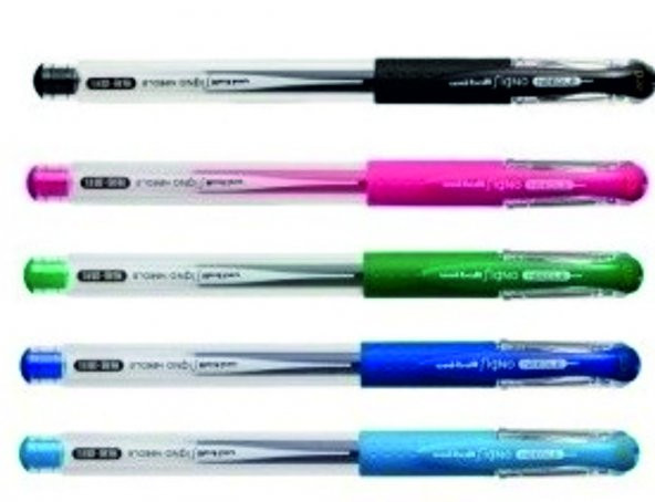 Unibal  Uni-ball Signo needle iğne uçlu 0.38 Jel Kalem  3 lü set ürün görseli 1