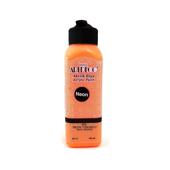 Artdeco 140ml Neon Turuncu Akrilik Boya 920 ürün görseli 1
