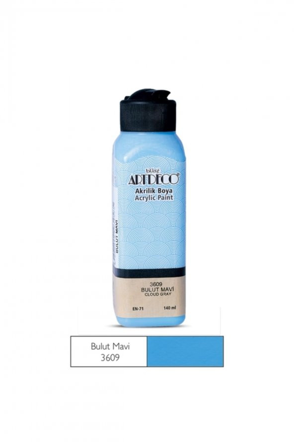 Artdeco 140ml Bulut Mavi Akrilik Boya 3609 ürün görseli 1