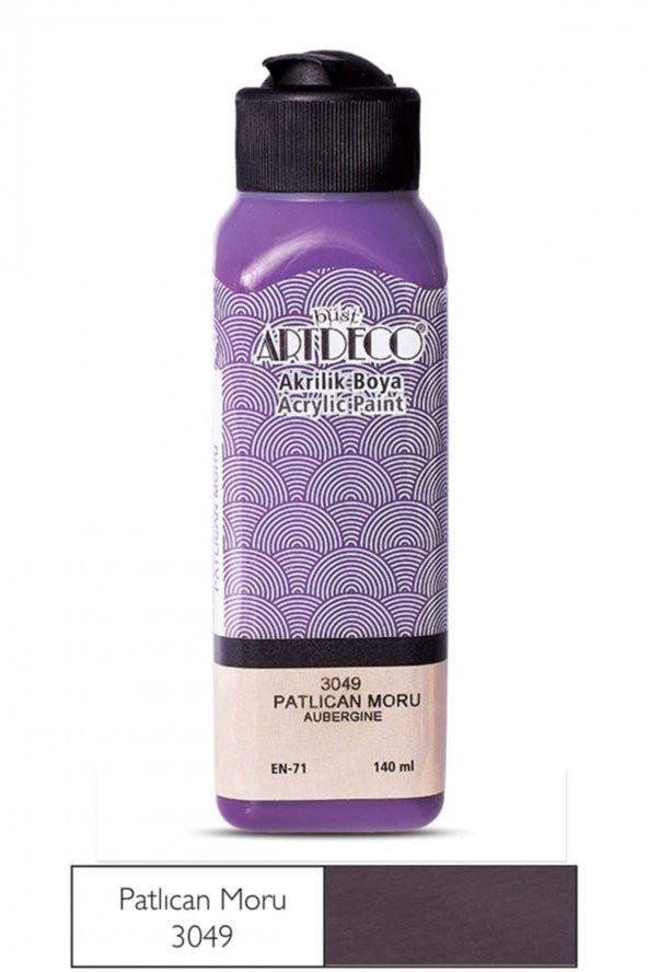 Artdeco 140ml Patlıcan Moru Akrilik Boya 3049 ürün görseli 1