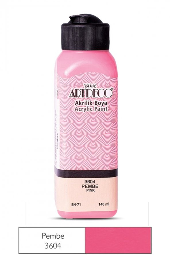 Artdeco 140ml Pembe Akrilik Boya 3604 ürün görseli 1
