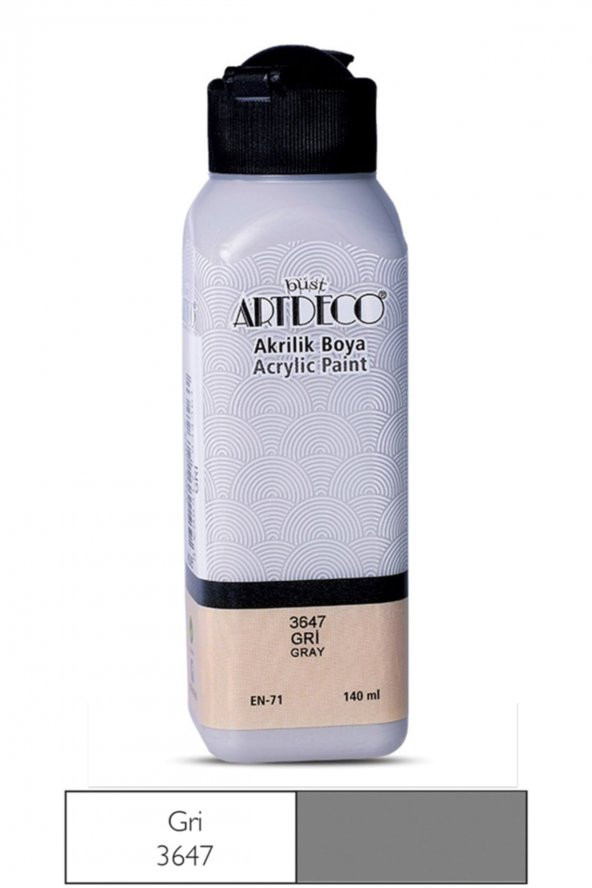 Artdeco 140ml Gri Akrilik Boya 3647 ürün görseli 1