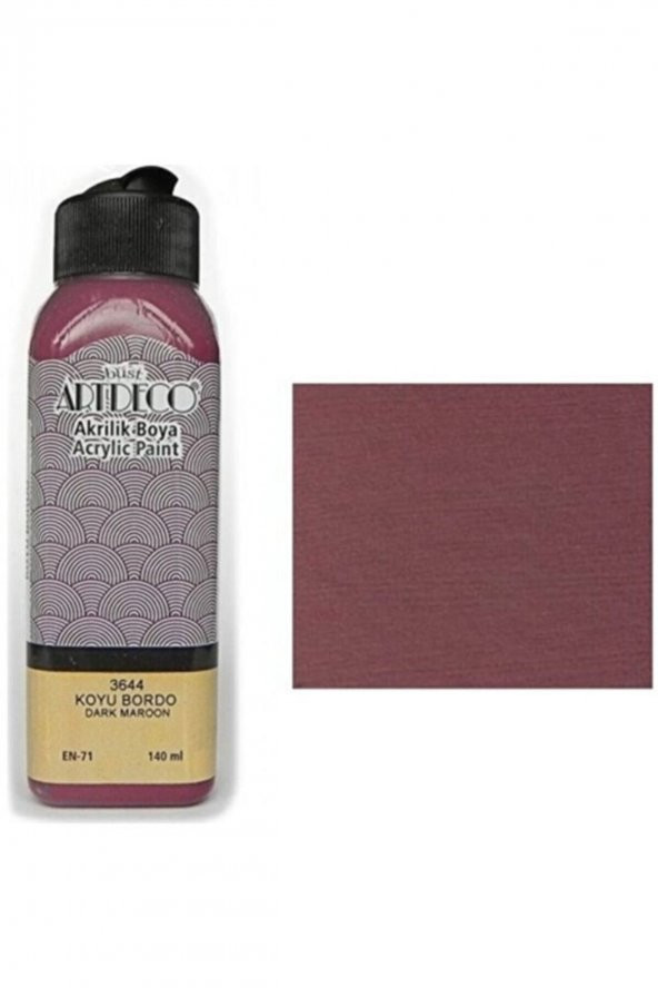 Artdeco 140ml Koyu Bordo Akrilik Boya 3644 ürün görseli 1