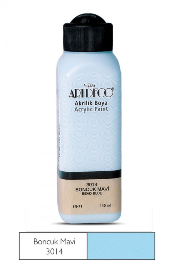 Artdeco 140ml Boncuk Mavi Akrilik Boya 3014 ürün görseli 1