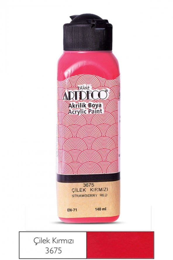 Artdeco Akrilik Boya 140 Ml. 3675 Çilek Kırmızı ürün görseli 1