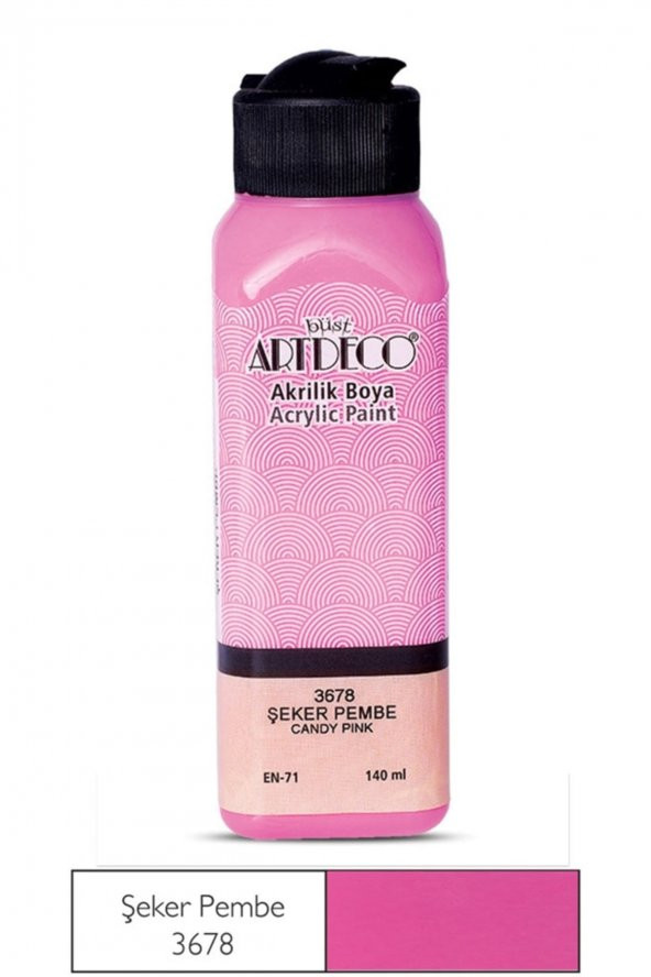 Artdeco 140ml Şeker Pembe Akrilik Boya 3678 ürün görseli 1