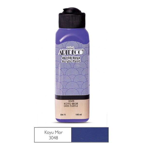 Artdeco Akrilik Boya 140 ml 3048 Koyu Mor ürün görseli 1