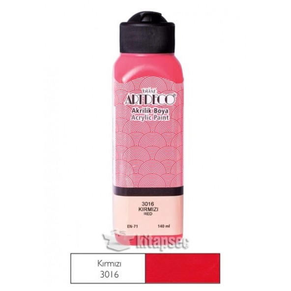 Artdeco 140ml Kırmızı Akrilik Boya 3016 ürün görseli 1