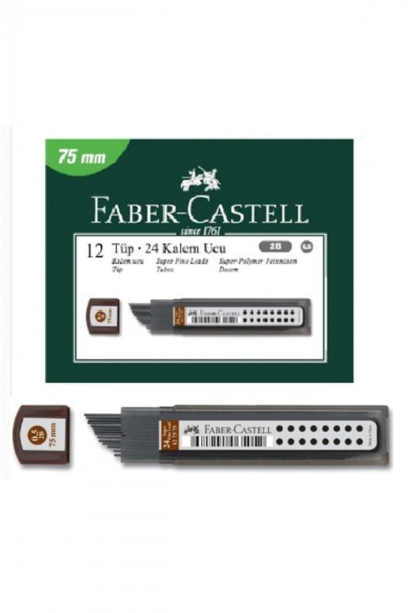 Faber Castell 0.5 Mm 2b Super Fine Kalem Ucu 12li Paket ürün görseli 1