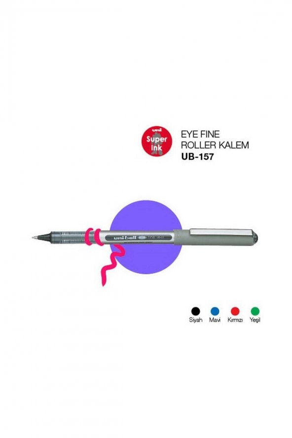 Uni Ub-157 Kırmızı 0.7 mm Roller Kalem ürün görseli 1