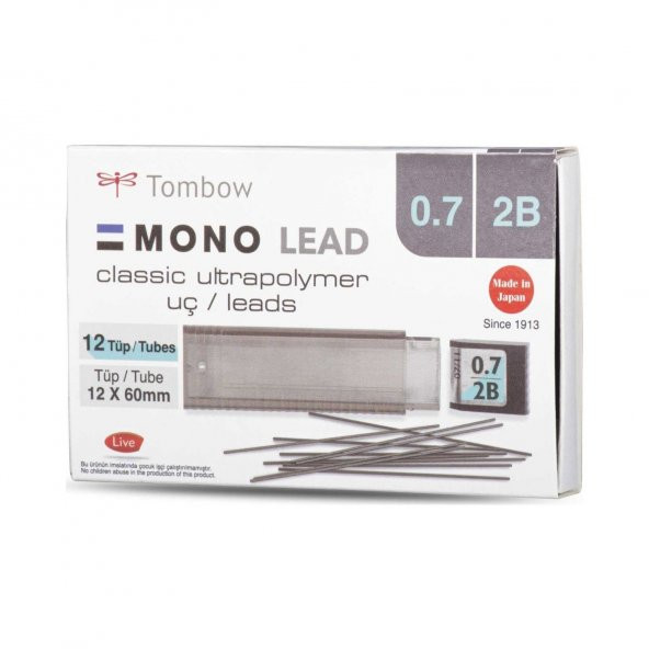 Tombow Mono 0.7 Kalem Ucu 2b 60 Mm 12 Li 12 TÜP ürün görseli 1