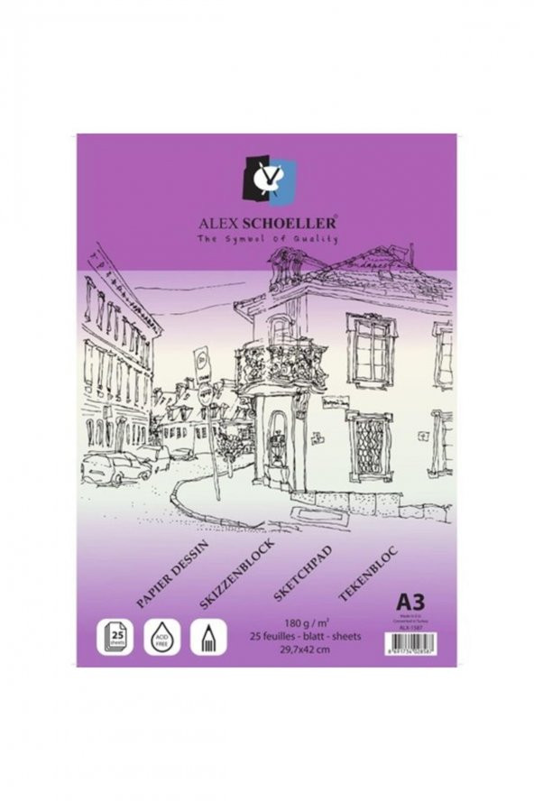 Alex Eskiz Blok A3 180gr 25 Yp. Alx-1587/ ürün görseli 1