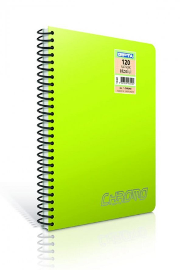 Gıpta Chromo A4 140 Yaprak Kareli PP Kapak Spiralli Defter (1494) ürün görseli 1