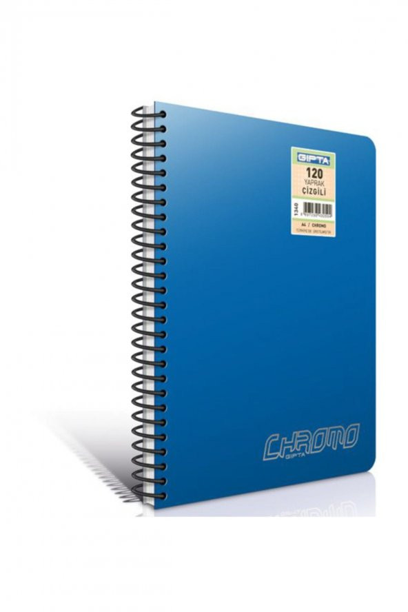 Gıpta Chromo Spiralli Pp Kapak Defter A4 - 200 Yaprak Çizgili ürün görseli 1