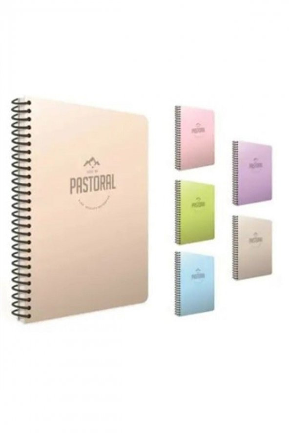 Gıpta Spiralli Pastoral Çizgili Defter 17x24 cm 72 yaprak ürün görseli 1