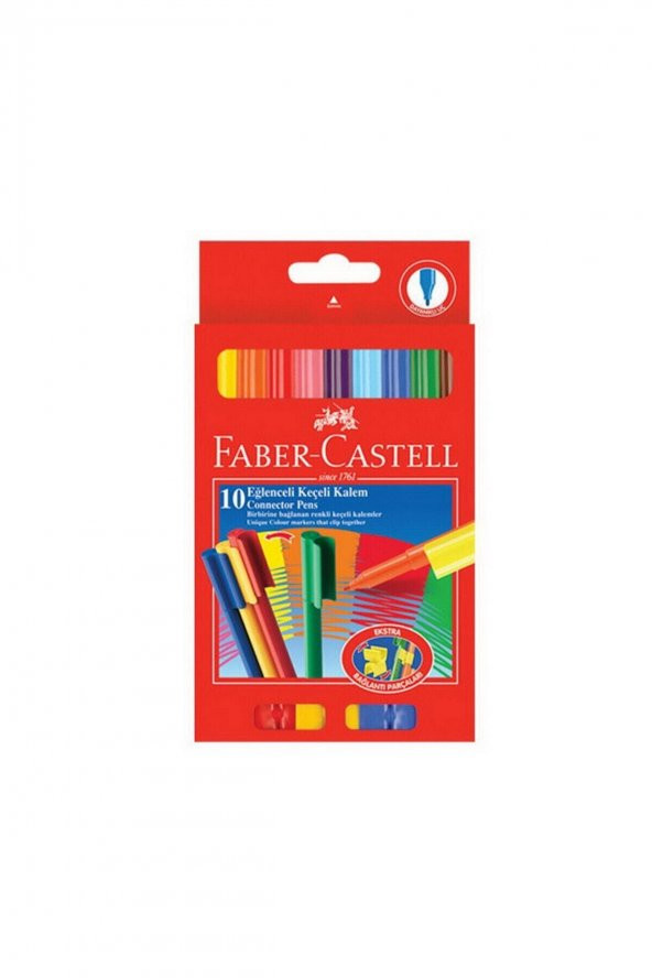 Faber Castell Fabercastell Eğlenceli Keçeli Kalem 10 Renk 111500 ürün görseli 1