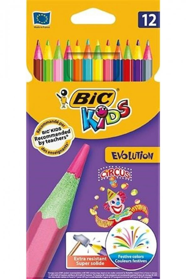 Bic Evolution Circus Kuru Boya Kalemi 12 Li Kutu ürün görseli 1