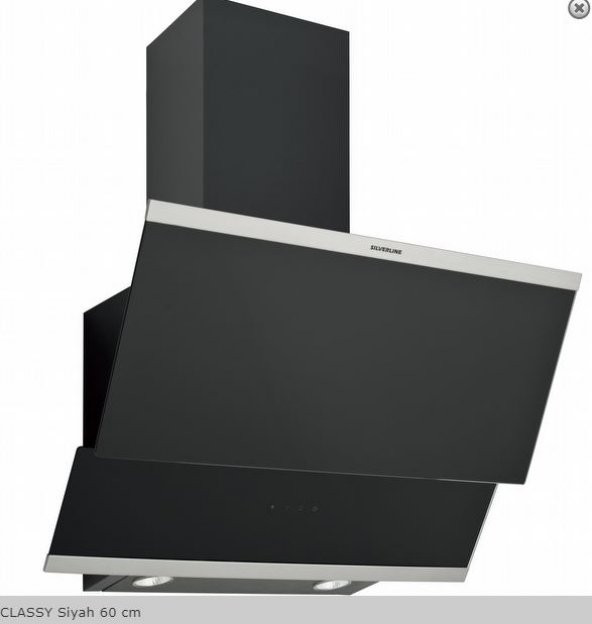 SilverLine 3420 Classy Siyah 60cm Davlumbaz ürün görseli 1