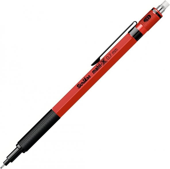 Scrikss Matri-X Versatil 0.7 Mm Kırmızı Şeffaf Kutu ürün görseli 1