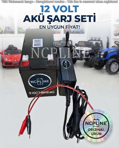 NCPLİNE 12 Volt Akü Şarj Cihazı Adaptörü - Otomatik Kesicili Özellik-12 Volt 7 Amper Akü Birlikte Set ürün görseli 1