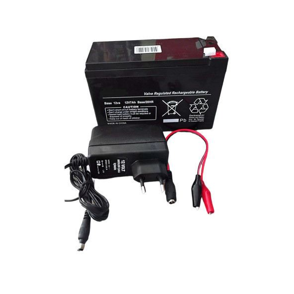 12v 7ah Akü  Adaptör 12 Volt 7 Amper Akü  Akü Şarj Cihazı Adaptörü Şarj Aleti 12 Volt ürün görseli 1