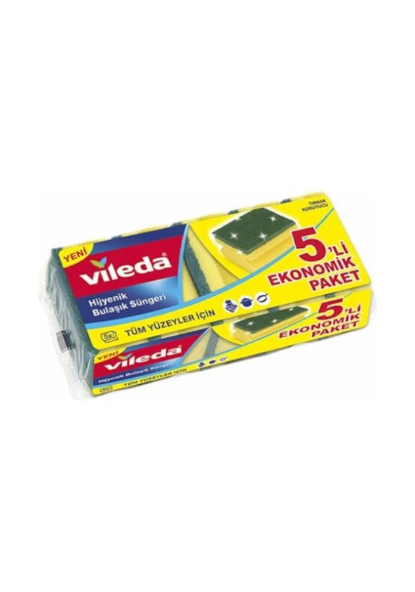 VİLEDA OLUKLU BULAŞIK SÜNGER 5 Lİ 159321 ürün görseli 1
