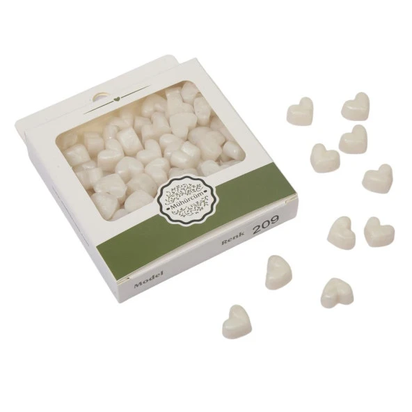 Mühür Mumu Eritme Kalp Boncuk Paket Model No: 209 SEDEF BEYAZ ürün görseli 1