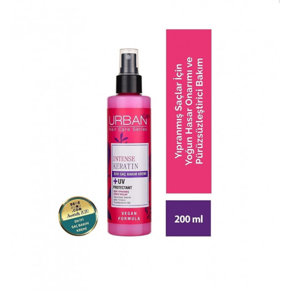 Urban Care Intense & Keratin Hasar Onarımı ve Parlaklık Veren Sıvı Saç Bakım Kremi 200 ML ürün görseli 1