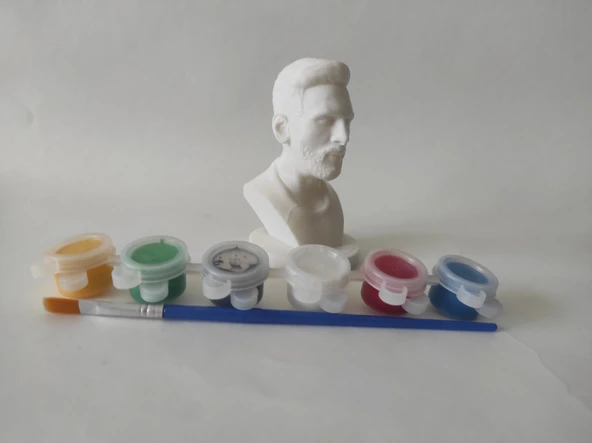 Kendin Boya Seti Messi The Goat Bust Futbol Futbol İs Love 10 Cm ürün görseli 1