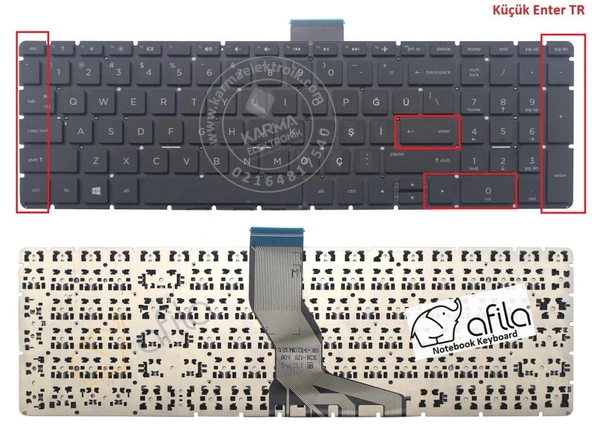 Hp 15-DK1016nt 20C63EA Notebook Klavyesi (Siyah TR) / Non-Gaming - Resim 2
