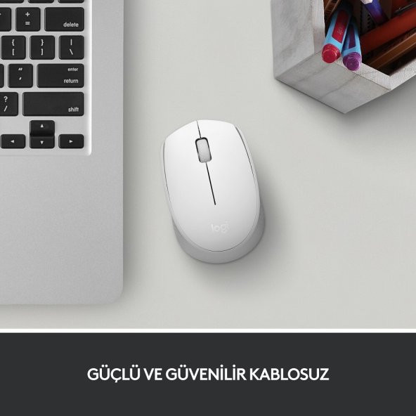 Logitech M171 Kablosuz Optik Mouse - Beyaz - Resim 2