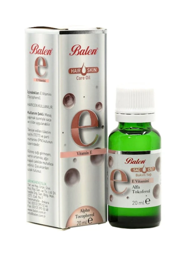 E Vitamini Hair Skin Care Oil 20 ml E Vitamini Vitamin E 20 Cc. ürün görseli 1