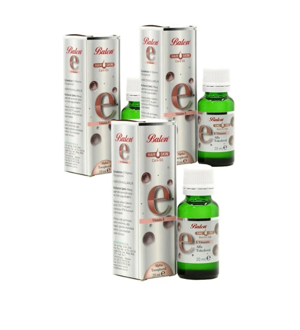 3 Adet E Vitamin E Alpha Tocopherol 20 Ml Yeni Ürün ürün görseli 1