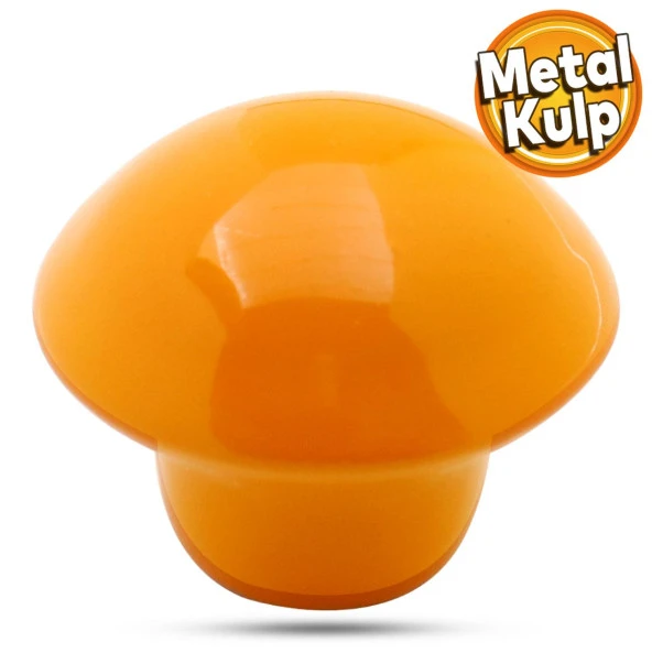 Mantar Düğme Kulp Çekmece Bebek Çocuk Genç Odası Dolap Kapak Kulpu Kulbu Turuncu Metal Kulp ürün görseli 1