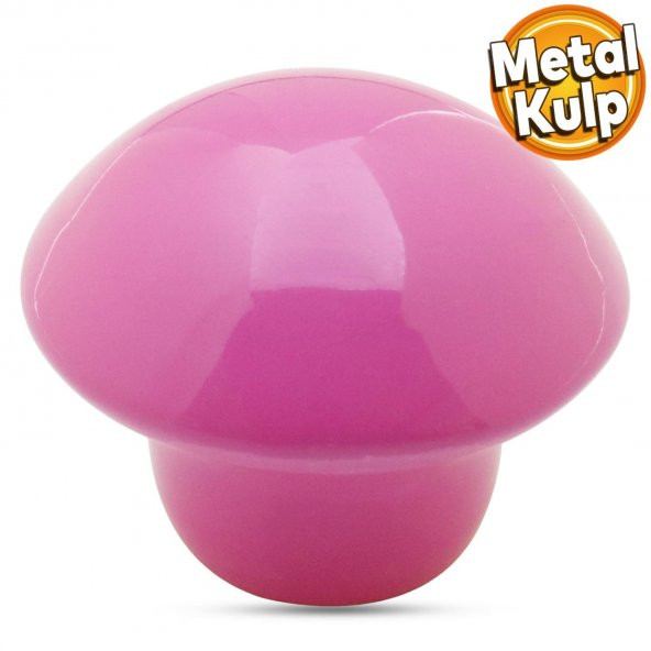 Mantar Düğme Kulp Çekmece Bebek Çocuk Genç Odası Dolap Kapak Kulpu Kulbu Pembe Metal Kulp ürün görseli 1