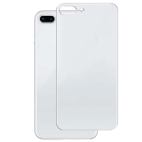 Bufalo iPhone 7 Plus / 8 Plus Kavisli 4D ARKA Gövde Cam Koruyucu Beyaz ürün görseli 1
