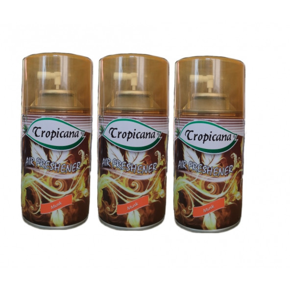 Tropicana Air Freshener Oda Kokusu Musk Misk Otu Koku Lineer Koku Parfüm Spreyi 260 Ml X 3 Adet ürün görseli 1
