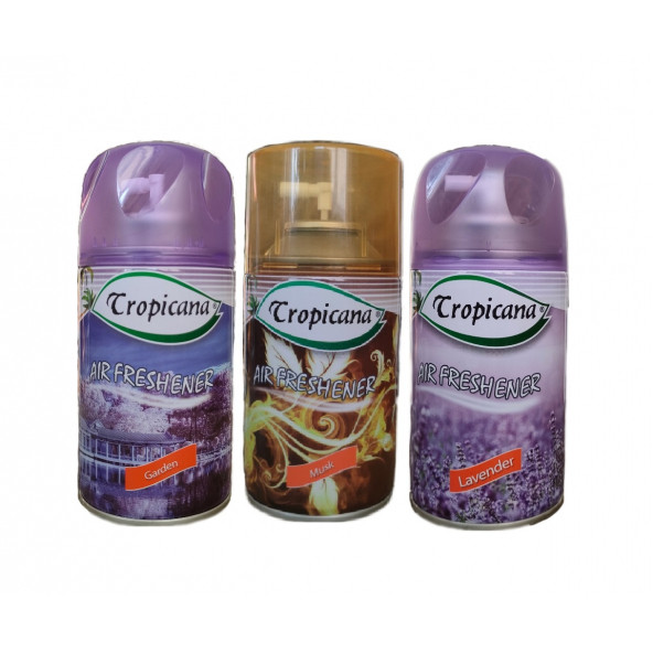 Tropicana Air Freshener Oda Kokusu Garden Bahçe Musk Misk Otu Lavender Lavanta Parfüm Spreyi 260 Ml X 3 Adet ürün görseli 1