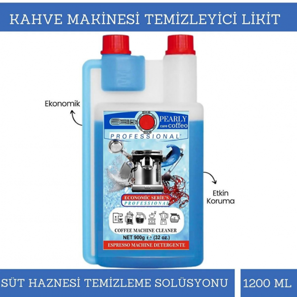 Pearly Care Coffeo Kahve Makinesi Temizleyici Süt Haznesi ve Süt Çubugu Temizleyici Sıvı 1200 ml ürün görseli 1