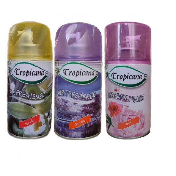 Tropicana Air Freshener Oda Kokusu Lavender Lavanta Ipeksi Vanilya Rose Gül Koku Parfüm Sprey 260 Ml X 3 Adet ürün görseli 1