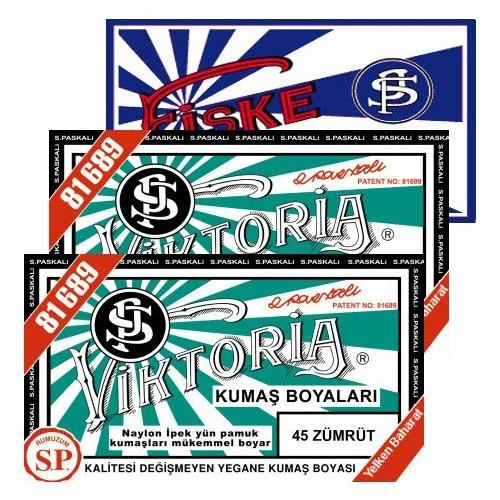 Viktoria Kumaş Boyası 45 Zümrüt 2Pk+Fiske Sabitleme 1Pk ürün görseli 1