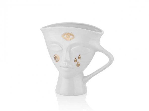 Crearthome Anitas Gold Detaylı Kulplu Dekoratif Obje  23.8X11X21.5 CM 1JB-20127 ürün görseli 1