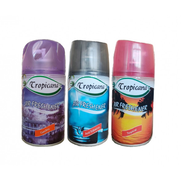 Tropicana Air Freshener Oda Kokusu Garden Bahçe Anti Tobacco Tropical Koku Parfüm Sprey 260 ml X 3 Adet ürün görseli 1