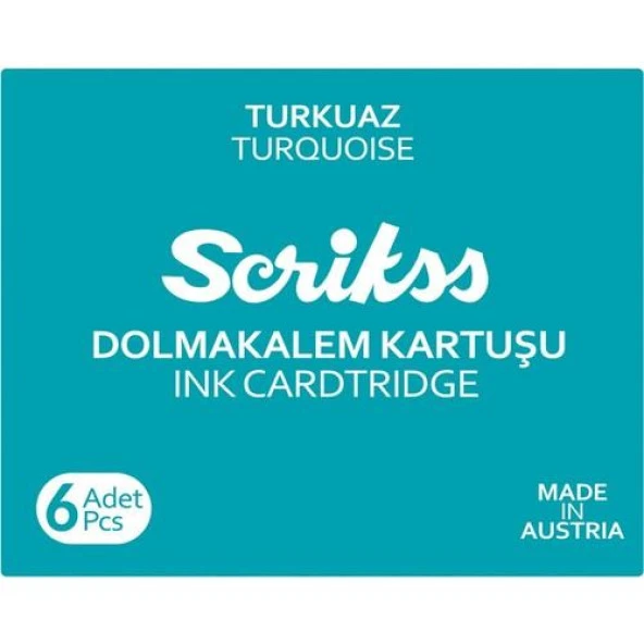 SCRIKSS DOLMAKALEM KARTUSU TURKUAZ 6 LI ürün görseli 1