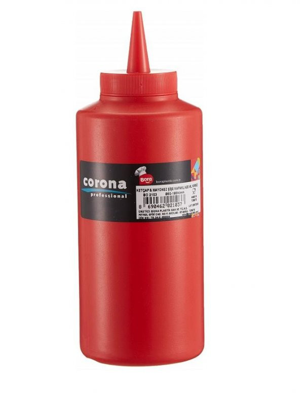 Bora Plastik Ketçap Mayonez Şişe 420 ml Kırmızı BO2103 ürün görseli 1