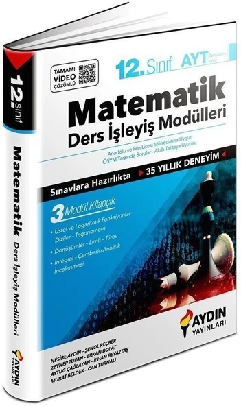 Aydın Yayınları AYT 12. Sınıf Matematik Ders İşleyiş Modülleri ürün görseli 1
