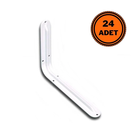 24 Adet Raf Altı Raf Ayağı Konsol L Demir Beyaz 19,5 x 26,5 cm ürün görseli 1