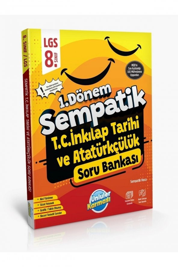 8. Sınıf Sempatik 1.dönem T.c. Inkılap Tarihi Soru Bankası ürün görseli 1