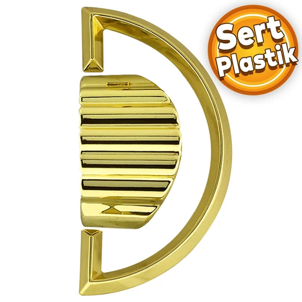 Regnum Desenli Kulp Mobilya Mutfak Çekmece Dolap Dolabı Kapak Kulpu Kulpları Kulbu Plastik Gold ürün görseli 1
