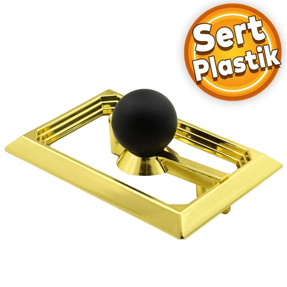 Veyron Küre Kulpları Mobilya Mutfak Çekmece Dolap Dolabı Kapak Kulpu Kulbu Plastik Mat Siyah Gold ürün görseli 1